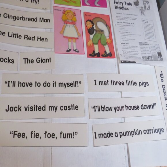 Fairy Tales POCKET CHART complete set LAMINATED Scholastic - Picture 8 of 14